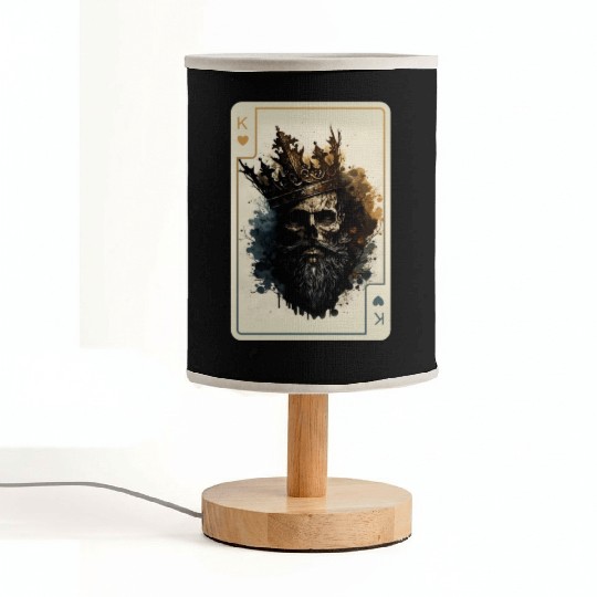 King of Hearts Creepy Card Game Poker Fabric Lamps