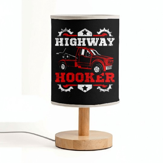 Funny highway hoker Tow truck driver Fabric Lamps