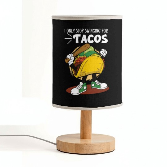 Taco Mexican Food Baseball Card Baseball Player Fabric Lamps