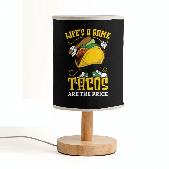Taco Mexican Food Baseball Card Baseball Player Fabric Lamps
