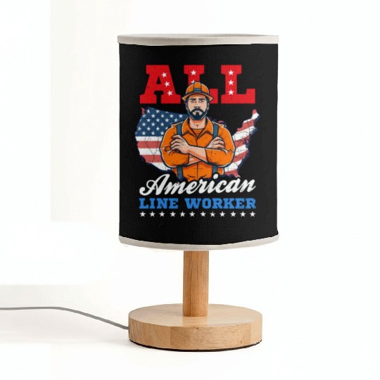 Lineman Pole All American Line Worker Fabric Lamps