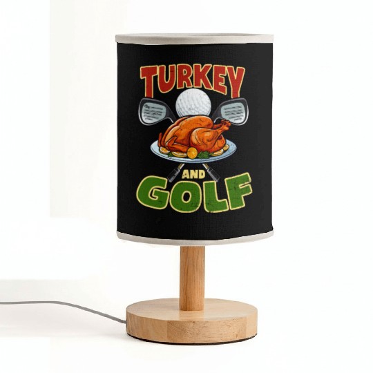 Thanksgiving Golf Turkey Golf Clubs Fabric Lamps