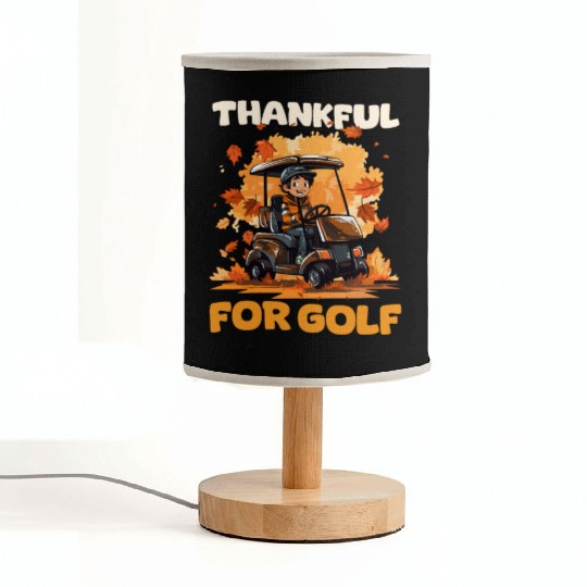 Thanksgiving Golf Thankful For Golf Fabric Lamps