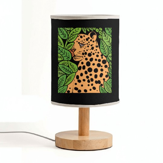 Jaguar in Forest Wildlife Biologist Gift Fabric Lamps