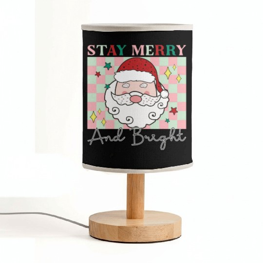 Stay merry and bright, Christmas funny design Fabric Lamps