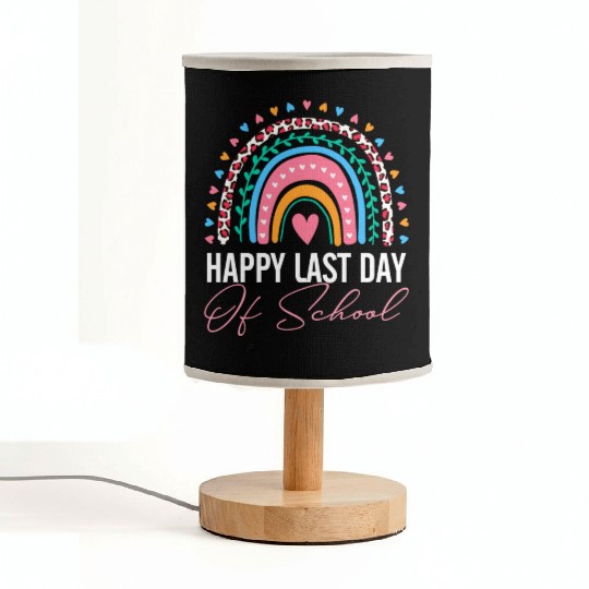 Happy Last Day Of School Teacher Student Summer Fabric Lamps