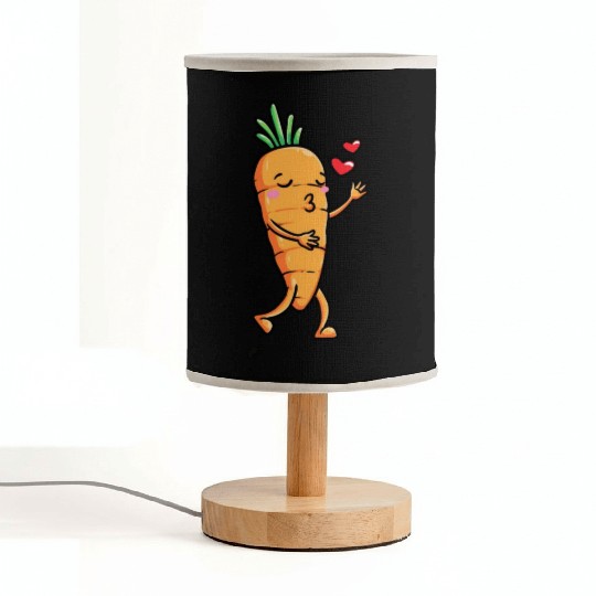 Carrot Emoticon Vegetable Vegan Vegetarian Fabric Lamps