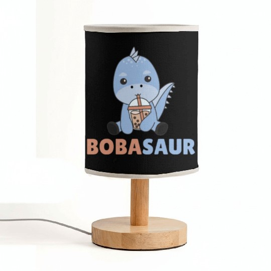 Bobasaur Boba Dinosaur Dino Bubble Tea Fabric Lamps