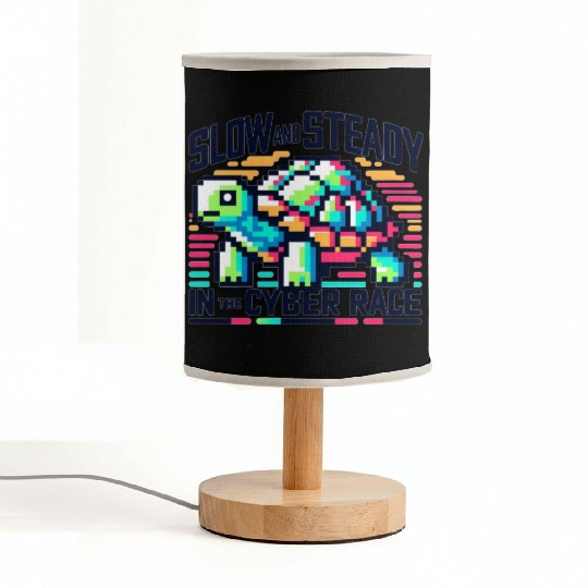 Cyber Turtle - Slow and Steady in 8-bit Color Fabric Lamps