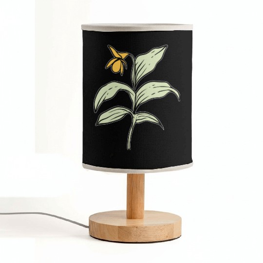 Yellow Orchid Plants Lover Gift Fabric Lamps