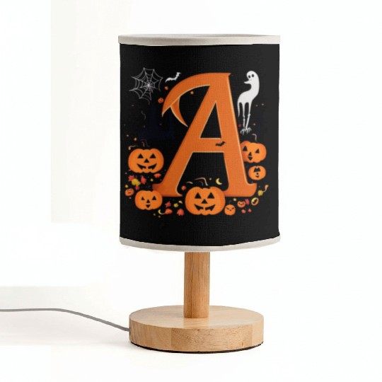 pumpkin with letter A Fabric Lamps