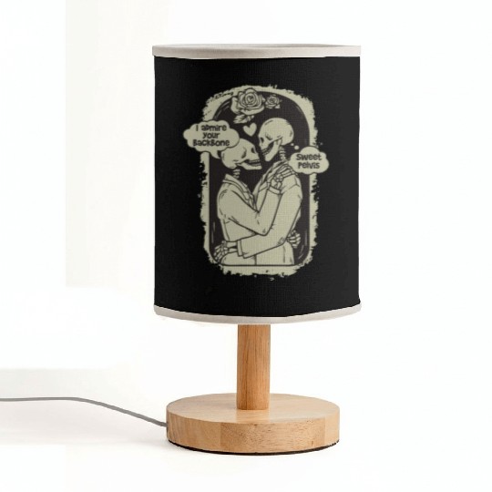 Fun Skeleton Embrace Mutual Admiration Design Fabric Lamps