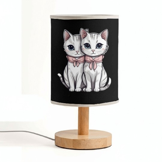 there are two kittens Fabric Lamps