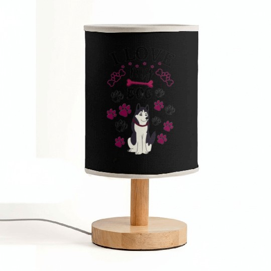 I love my dog, dogs lovers Fabric Lamps