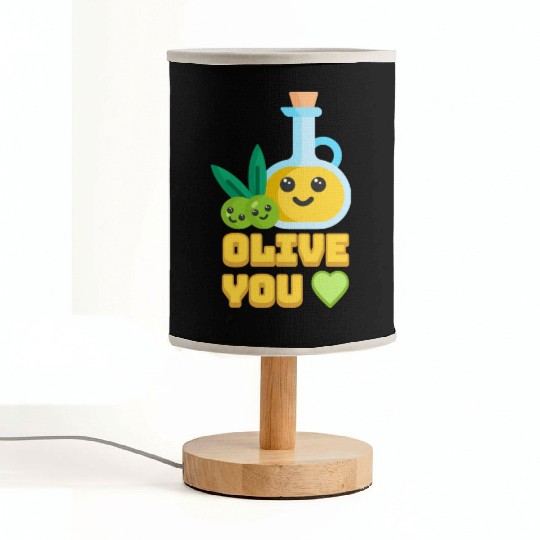 Olive You! Cute Olive I Love You Cartoon Fabric Lamps