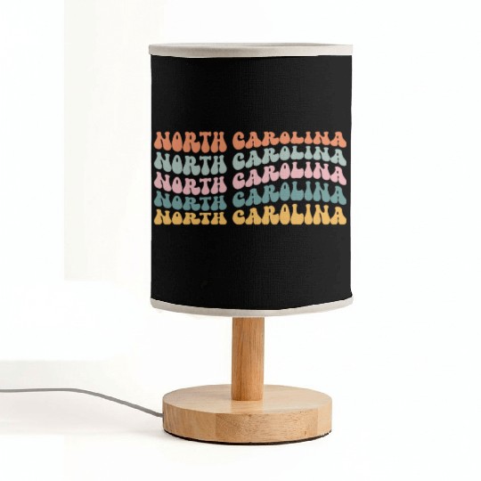 North Carolina State North Carolinian Pride Groovy Fabric Lamps