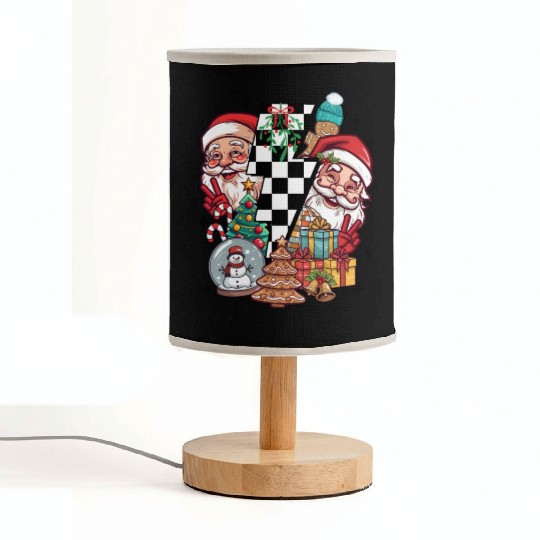 Retro Christmas, Santa, Groovy, Disco Ball, Frosty Fabric Lamps