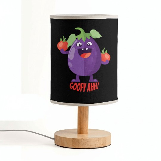 Eggplant Tomato Party Goofy Ahh Fabric Lamps