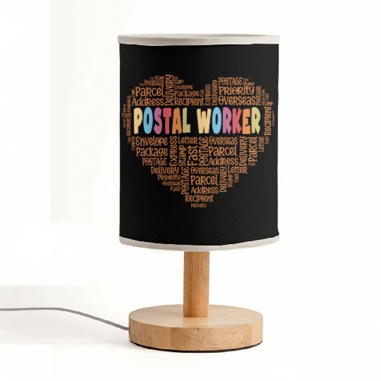 Postal worker heart Fabric Lamps