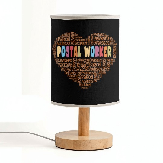 Postal worker heart Fabric Lamps