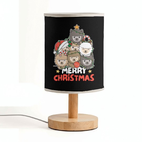 Alpaca Christmas Tree Merry Christmas Fabric Lamps