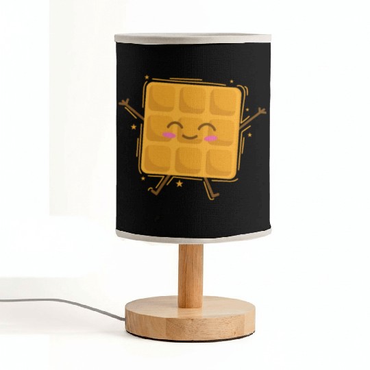 funny Waffle Pastry Baker Dough Fabric Lamps