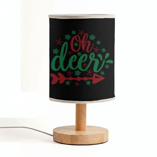 Merry Xmas Oh Deer Christmas Fabric Lamps