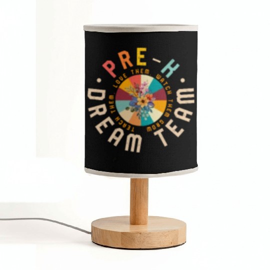 Teacher Fabric Lamps, Pre-K Dream Team Floral Pocket Fabric Lamps