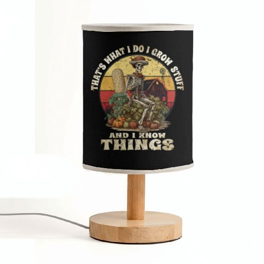 Gardening Gardener Vintage Vegetable-Garden Farmer Fabric Lamps