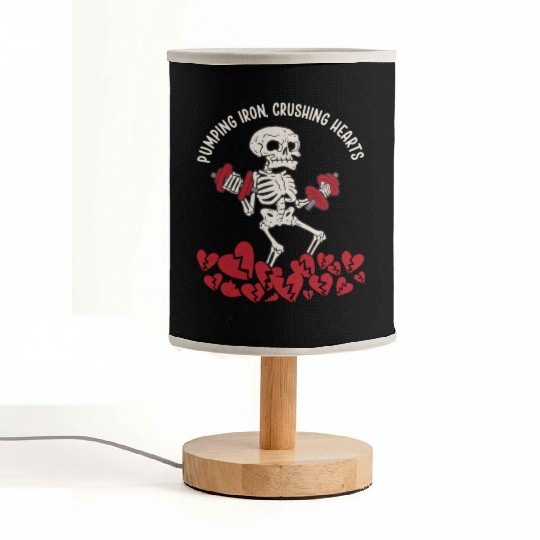 Anti Valentine´s Day Broken Heart Powerlifting Gym Fabric Lamps