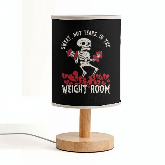 Anti Valentine´s Day Broken Heart Powerlifting Gym Fabric Lamps