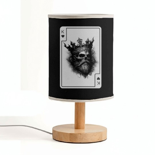King of Hearts Creepy Card Game Poker Fabric Lamps