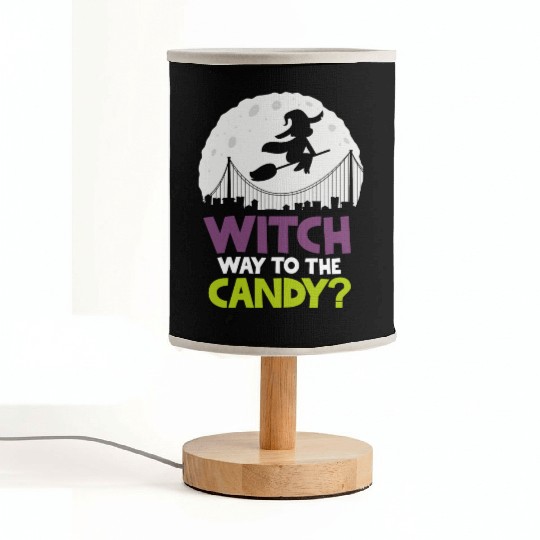 Witch Way To The Candy Halloween Fabric Lamps