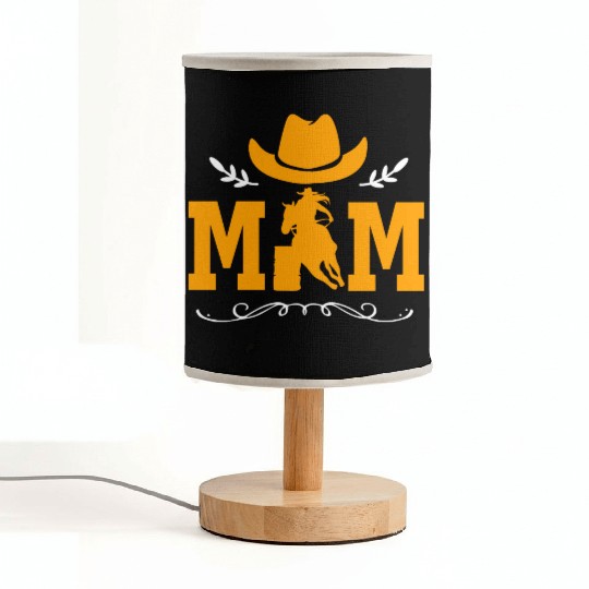 Mothers Day Cowgirl Horse Barrel Racing Mom Fabric Lamps