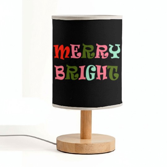Merry and Bright Christmas Fabric Lamps