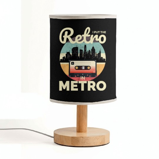 Retro Meets Metro: Iconic 80s Vibes Cityscape Fabric Lamps