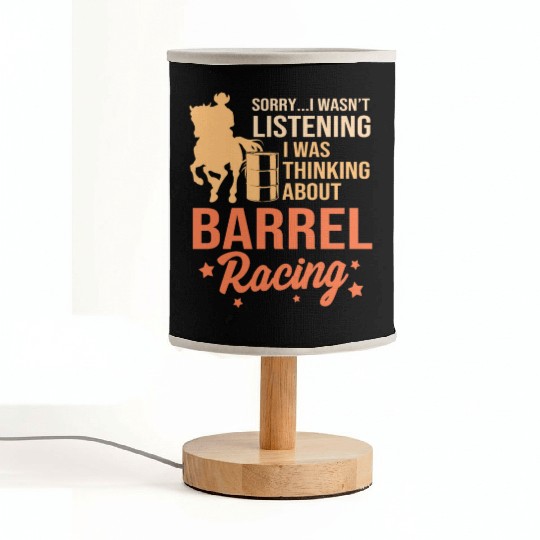Horseback Riding Cowgirl Funny Barrel Racing Fabric Lamps
