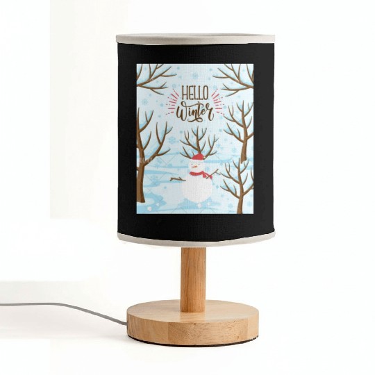 Hello Winter Wonderland Fabric Lamps
