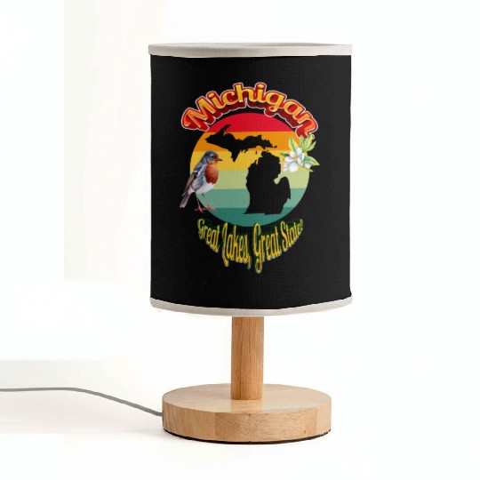 Michigan: Great Lakes, Great State! Fabric Lamps