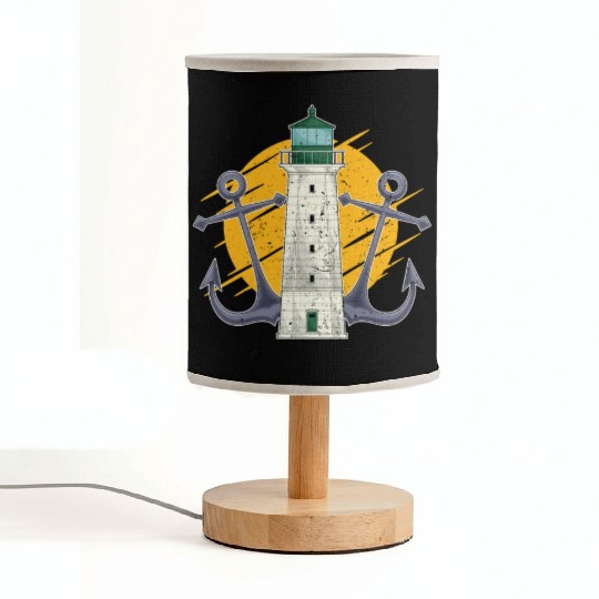 Full moon ship anchor gift lighthouse Fabric Lamps