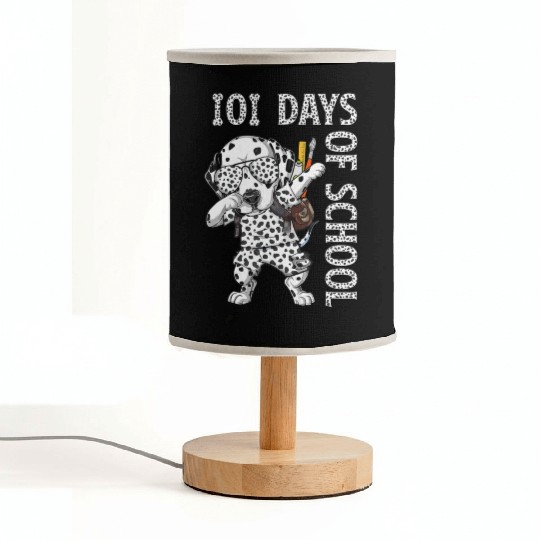 Dabbing 101 Days School Dalmatian Student Teacher Fabric Lamps