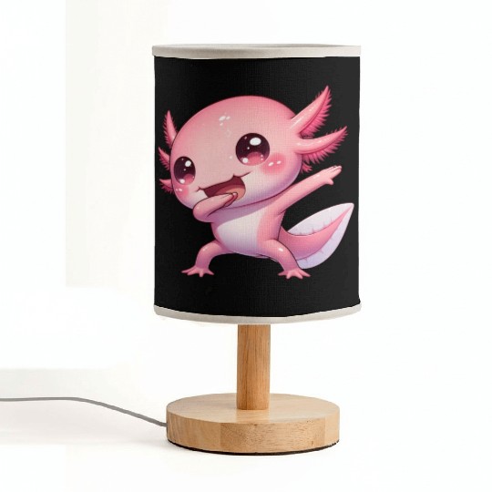 Dabbing Axolotl Kawaii Dance Moves Fabric Lamps