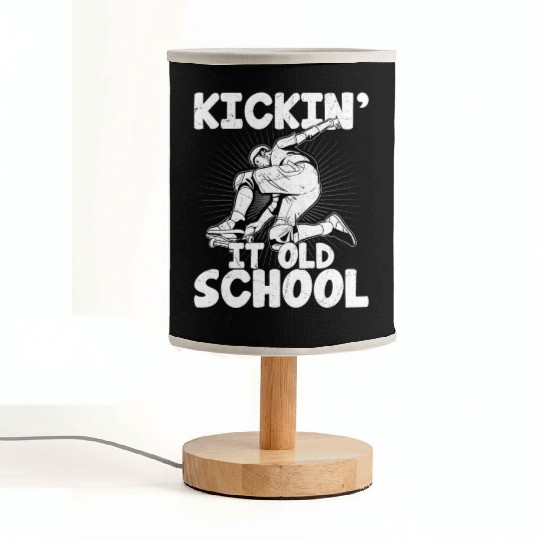 Kickin' it Old School Skateboard Skater Skateboard Fabric Lamps