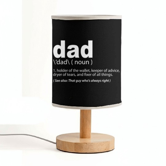DAD Definition Funny Dad Gift Fathers Day Present Fabric Lamps
