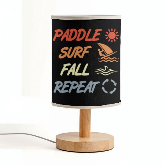 Paddle Surf Fall Repeat Fabric Lamps