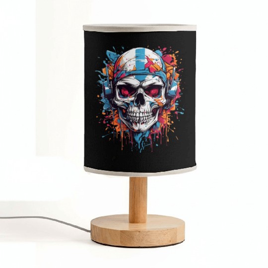 Skull Givin' Raspberry Dk Fabric Lamps