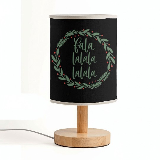 Fa La La Sage Green Christmas Wreath Fun Fabric Lamps