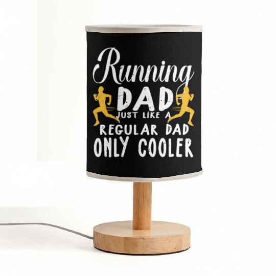 Funny Running For Men Dad Marathon Runner Coach Ma Fabric Lamps