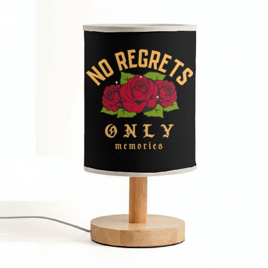 No Regrets only memories Fabric Lamps