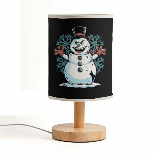 frosty snowman creepy Fabric Lamps